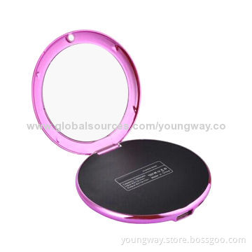 5000mAh High Capacity Round Power Bank, Dual USD Mobile Charger, Size: 98*21mmNew